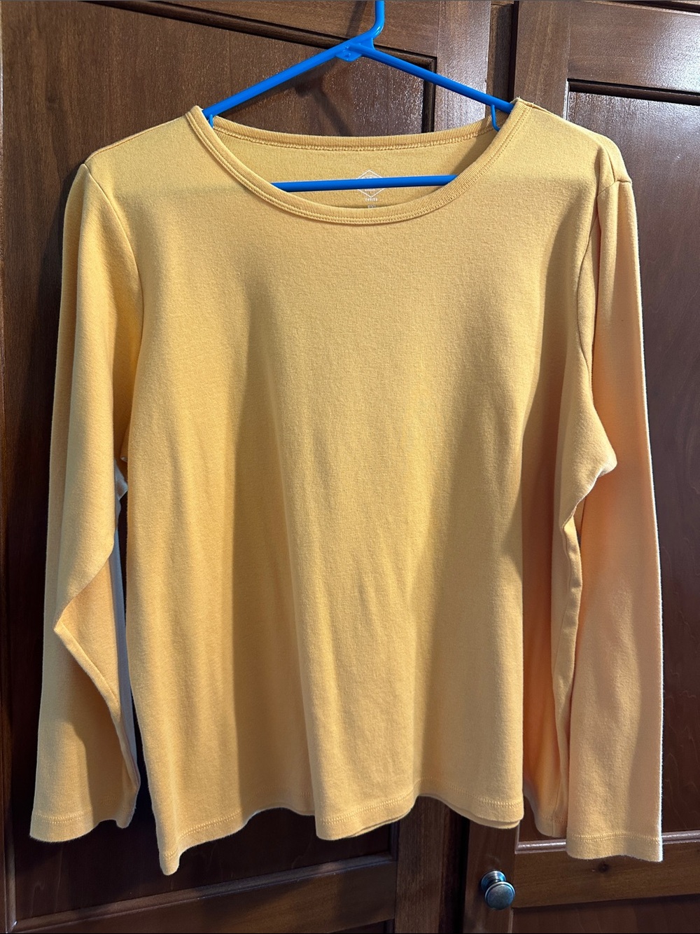 St. John's Bay Long-Sleeve Crewneck Top - Yellow